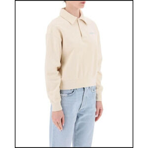 Sporty & Rich Rizolli Crop Sweatshirt - Size Small - NWOT - Color Ivory